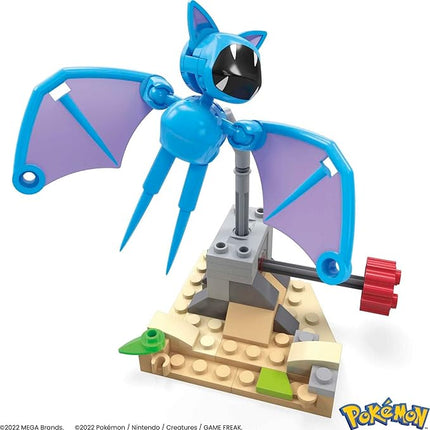 MEGA Pokémon Building Toys Set, Zubat’s Midnight Flight with 61 Pieces, 1 Poseable Character, 5 Inches Tall, for Kids