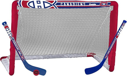 Franklin Sports NHL Mini Hockey Set - Kids Indoor Knee Hockey Goal, Ball, + 2 Stick Combo - Youth Team Indoor Toy Set - Official - Ages 3+