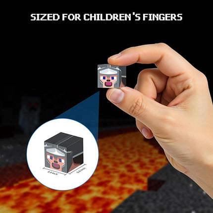 Magnetic Blocks 200 PCS Magnet Building Blocks Cubes Sensory Toys for 3-12 Years Old Gamer Player Kids, Stacking Magnets Birthday Christmas Graduation Gift Set, 0.8 Inch Block, Nether and Overworld