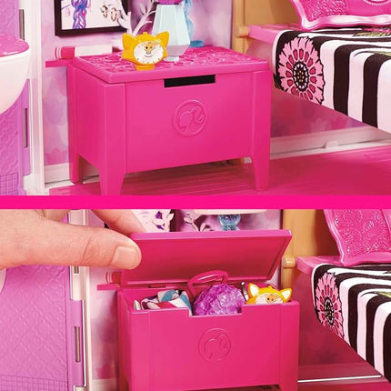 Barbie Doll House, Glam Getaway Portable House Playset with Carry Handle & 20+ Accessories Including Furniture & Décor