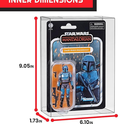 EVORETRO Action Figure Display Case Protector Compatible with Star Wars, Marvel Legends & GI Joe (Carded) 3.75'' Figurine 6/9, 44MM Depth