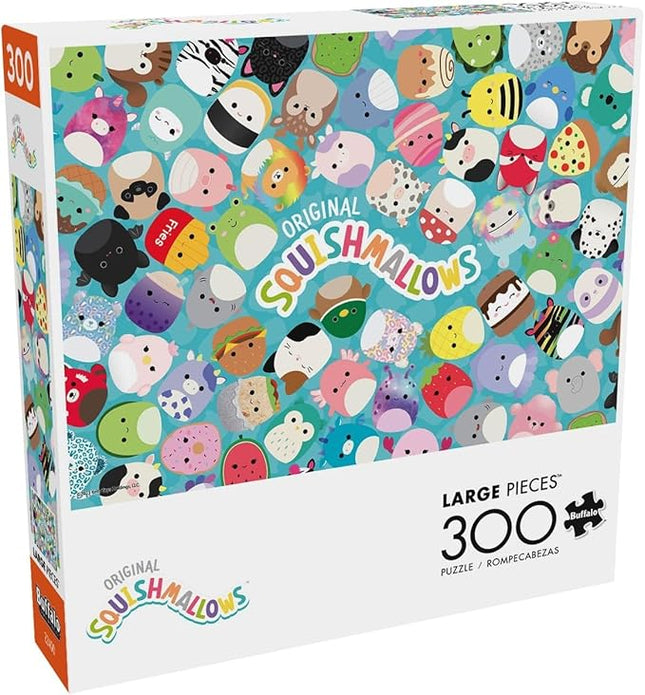 Buffalo Games - Squish Mallow - Squishmallow Friends - 300 Piece Jigsaw Puzzle for Adults Challenging Puzzle Perfect for Game Nights - Finished Size is 21.25 x 15.00