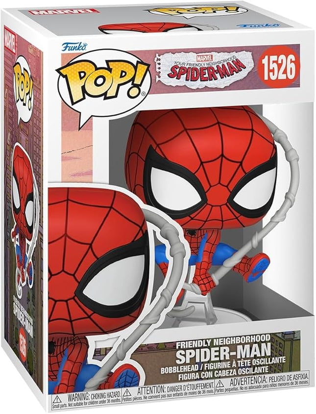 Funko Pop! Marvel: Friendly Neighborhood Spider-Man - Spider-Man - Collectable Vinyl Figure - Gift Idea - Official Merchandise - Toys for Kids & Adults - Cartoons Fans