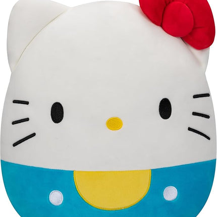 Squishmallows Original Sanrio 14in Hello Kitty in Blue Overalls – Official Jazwares Plush (Large)