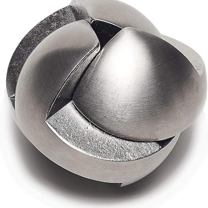 Craighill Venn Puzzle - Brain Teaser Puzzle for Adults & Kids, 3D Brain Game, Mind-Bending & Satisfying, Aesthetic Home & Office Decor - Stainless Steel
