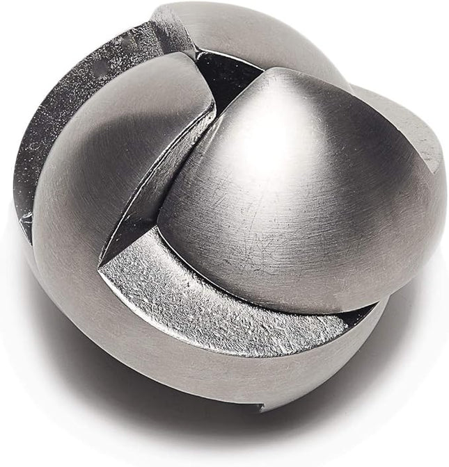 Craighill Venn Puzzle - Brain Teaser Puzzle for Adults & Kids, 3D Brain Game, Mind-Bending & Satisfying, Aesthetic Home & Office Decor - Stainless Steel