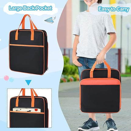 Toy Cars Carrying Case Compatible with Hot Wheels, Portable Car Toy Storage Bag for 1/64 Scale Toy Cars, Matchbox Cars, Dolls, Mini Toys, Storage Bag Only (Orange)