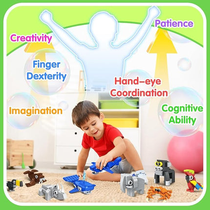 30 Packs Party Favors for Kids - STEM Toys Mini Animals Building Blocks Sets for Goodie Bags Stuffers Classroom Prizes, Valentines Day Birthday Gifts for Boys Girls Ages 6+