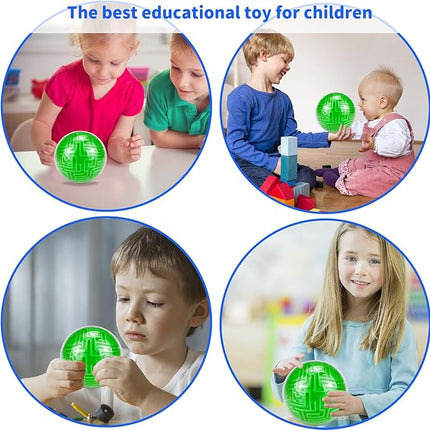 YongnKids Amaze 3D Memory Sequential Maze Ball Puzzle Toy Gifts for Kids Adults - Challenges Game Lover Tiny Balls Brain Teasers Game (Green)