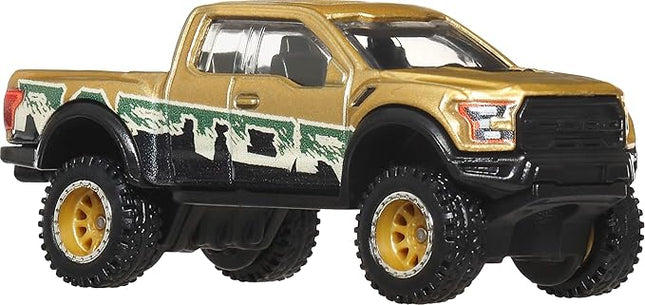 Hot Wheels Premium Car Culture Off Road 1:64 Scale Die-Cast 2017 Ford F-150 Raptor Vehicle with Real Riders Tires & Metal/Metal Body & Chassis