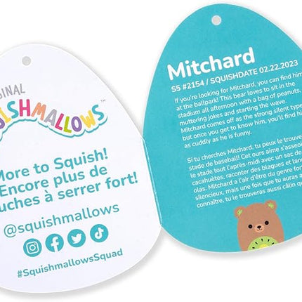 Squishmallows Original 5-Inch Mitchard Kiwi Bear - Official Jazwares Plush