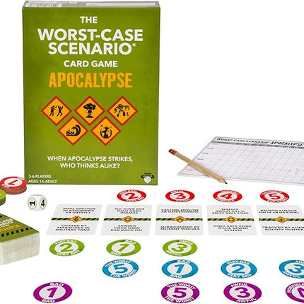 MOOSE GAMES The Worst-Case Scenario Card Game Apocalypse | Match How Players Rank Five Apocalyptic Scenarios from Bad to Worst | Score Points and Win! for Ages 14 to Adult for 3 to 6 Players