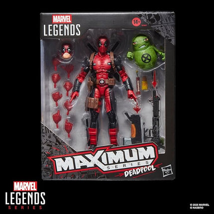 Marvel Legends Maximum Series Deadpool, Deluxe Deadpool Comics Collectible 6-Inch Action Figure with 24 Accessories Including X-Force’s Doop