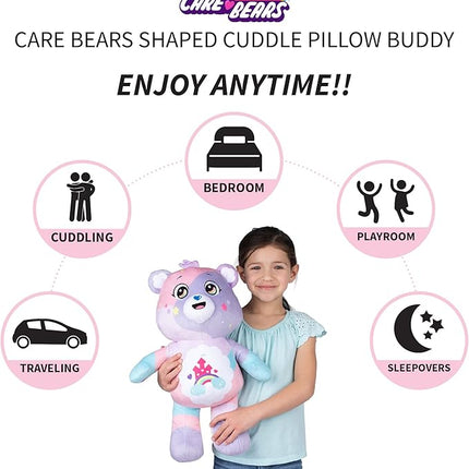 Care Bears Kids Bedding Super Soft Plush Cuddle Pillow Buddy, One Size, By Franco