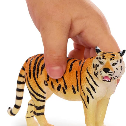 Terra by Battat – 4 Pieces Tiger Family – Realistic Plastic Safari Animals for Kids – Educational Animal Figures – Jungle & Zoo Toy Animals – Imaginative Play – 3+ Years