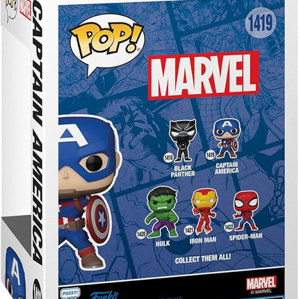 Funko Pop Marvel - Captain America - Marvel Comics - Collectable Vinyl Figure - Gift Idea - Official Merchandise - Toys for Kids & Adults - Superheroes Fans - Model Figure for Collectors and Display