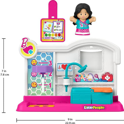 Fisher-Price Little People Toddler Toy Barbie You Can Be Anything Doctor Playset with Figure for Preschool Pretend Play Kids Ages 18+ Months