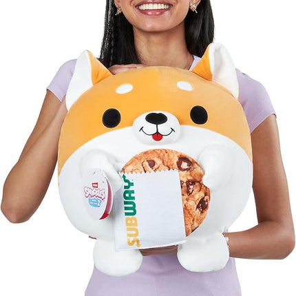 Snackles Series 2 14-inch by ZURU Cuddly Squishy Comfort 14-inch Plush with Licensed Snack Brand Accessory (Corgi&Subway Cookie)