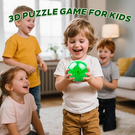 Amaze 3D Memory Sequential Maze Ball Puzzle Toy Gifts for Kids Adults - Challenges Game Lover Tiny Balls Brain Teasers Game (Green)