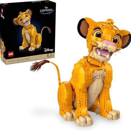 LEGO Disney Young Simba The Lion King Building Sets for Adults - Buildable Disney Figurine for Display, Ages 18+ - DIY Kits & Crafts for Fans of Movie - Collectible Disney Birthday Gift - 43247