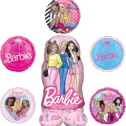 Barbie's Birthday Party Supplies Airloonz Foil Balloon Bouquet Decorations