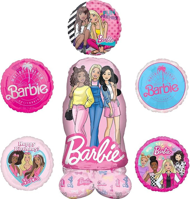 Barbie's Birthday Party Supplies Airloonz Foil Balloon Bouquet Decorations