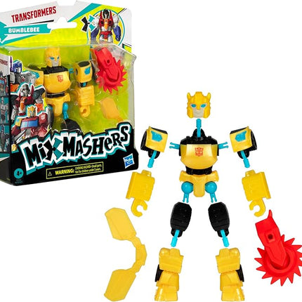 Transformers MixMashers Bumblebee Custom Mix-and-Match Action Figure & Accessories, 5-Inch-Scale (12 cm) Robot Toys for Kids Ages 4+