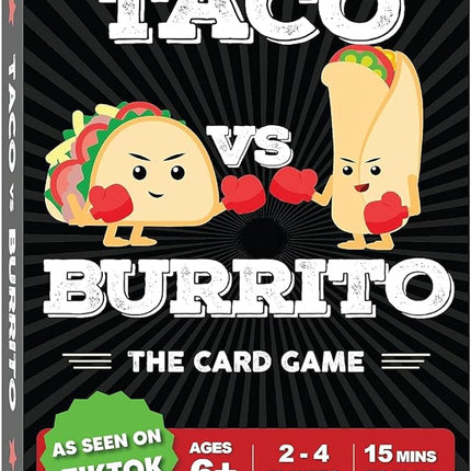 Taco vs Burrito - The Wildly Popular Surprisingly Strategic Card Game Created by a 7 Year Old - 5 Ways to Play - a Family-Friendly Party Game for Kids, Teens & Adults