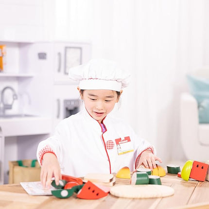 Melissa & Doug Chef Role Play Costume Dress-Up Set (8-Piece) - Chef's Jacket, Hat, Name Tag - Pretend Chef Dress up Outift with Realistic Accessories, Kids Dress Up for Toddlers & Children Ages 3+