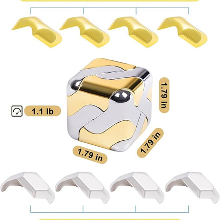 Metal-Puzzles 3D-Brain-Teaser Toys: Cool-Gadgets-Stuff Box Puzzles-Toy for Kid Children Teen Adult, ADHD Tools Stress Relief Gift for Office Home School Christmas Women Men Square-Cube
