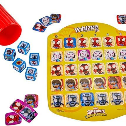 Hasbro Gaming Spidey and His Amazing Friends Yahtzee Jr.Marvel Edition Board Game for Kids, Ages 4 and Up (Amazon Exclusive)