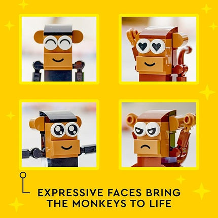 LEGO Classic Creative Monkey Fun 11031 Building Toy Set for Kids, Boys, and Girls Ages and Up, Makes a Great Gift for Grandchildren