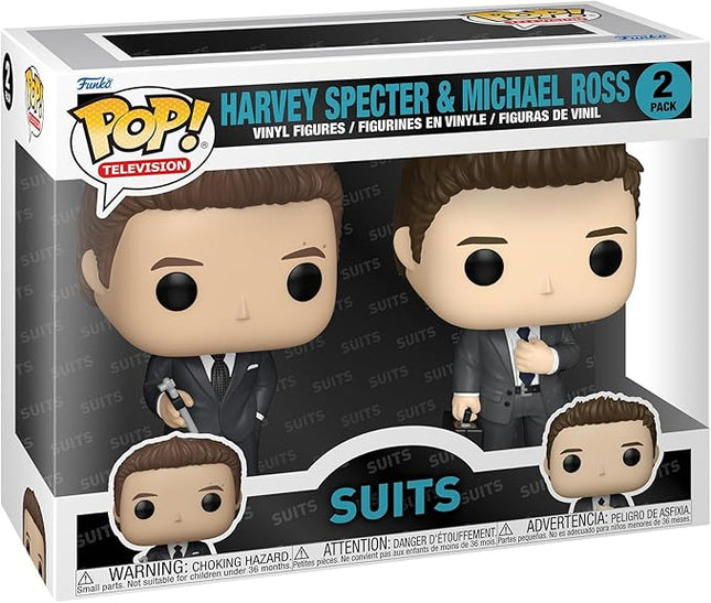 Funko Pop Television: Suits - Harvey and Michael, 2-Pack - Collectable Vinyl Figure - Gift Idea - Official Merchandise - Toys for Kids & Adults - Drama Fans - Model Figure for Collectors