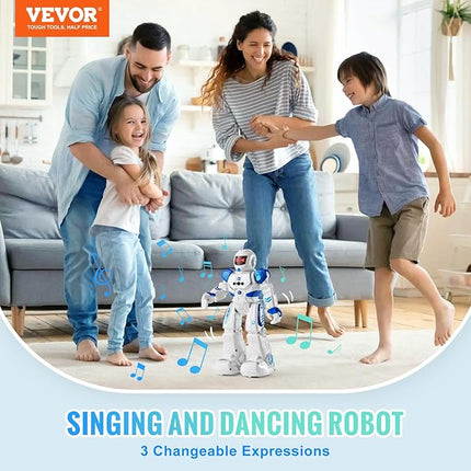 VEVOR RC Robot Toys for Kids, Gesture Sensing Programmable Remote Control Smart Robot, Interactive Walking Singing Dancing Robot for Age 3+ Year Old Boys Girls Birthday Gift Present