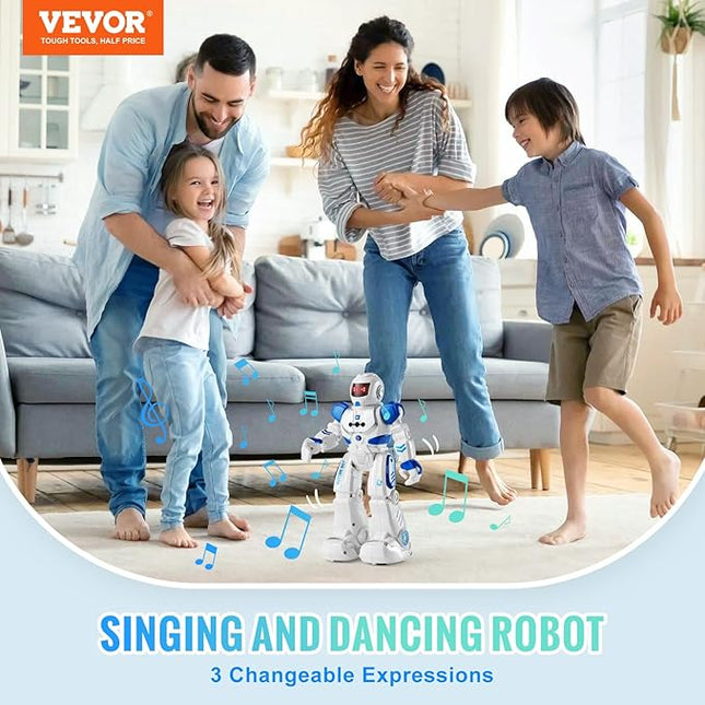 VEVOR RC Robot Toys for Kids, Gesture Sensing Programmable Remote Control Smart Robot, Interactive Walking Singing Dancing Robot for Age 3+ Year Old Boys Girls Birthday Gift Present