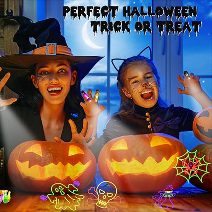 Halloween Party Favors for Kids, 36 Pcs LED Finger Lights Glow in The Dark Light Up Toys Halloween Goodie Bag Fillers Treats Stuffers for Halloween Party Classroom Prizes Bulk Trick or Treat Toy Gifts