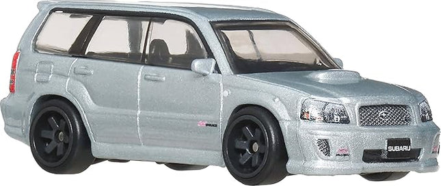 Hot Wheels Premium Car Culture Collectible Toy Car, 1:64 Scale Die-Cast Subaru Forester STI, Ronin Run 2 Vehicle with Real Riders Tires