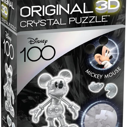 BePuzzled | Disney Platinum Mickey Original 3D Crystal Puzzle, Ages 12 and Up
