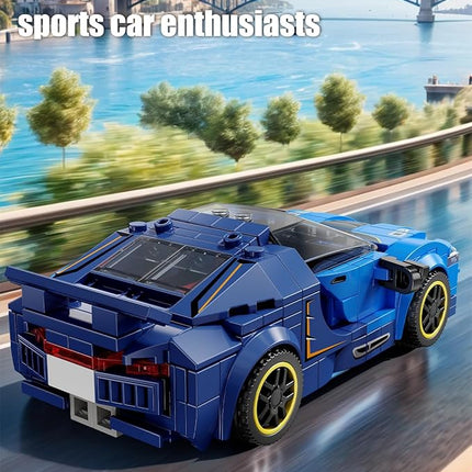 Super Sports Car Building Block Set with Display Case,Speed Race Car Building Kits Construction Toy,Car Collectible Model,Christmas Birthday Gift for Adults and Kids 6 and up(326pcs)