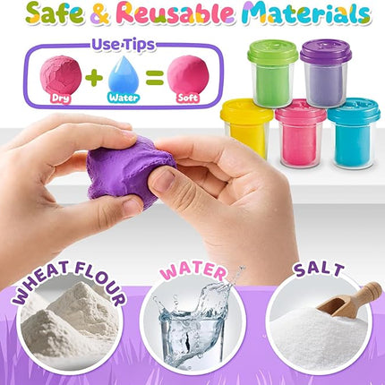 Dough Play Sets for Kids Ages 2-4, Unicorn Theme Dough Tools Toys, Creations Dough Ferris Wheel Kits, Candy & Cookie doughTools Accessories, Classroom Preschool Party Gift for Kids Ages 4-8