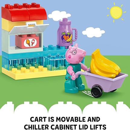 LEGO DUPLO Peppa Pig Supermarket Building Toy - Peppa Pig Toys for Girls & Boys, Ages 2+ Years - Gift for Christmas - Pretend Play Playset for Preschool - Learning & Education - 10434