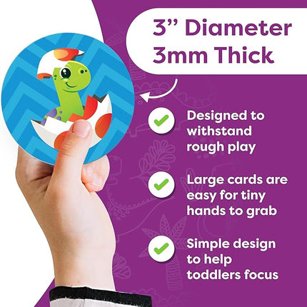 Momo & Nashi Dinosaur Toys for Kids 3-5 Matching Game - 32pc Dinosaur Games for Kids Memory Game - Kindergarten Preschool Educational Toys - Gifts for 3 Year Old Boys & Girls