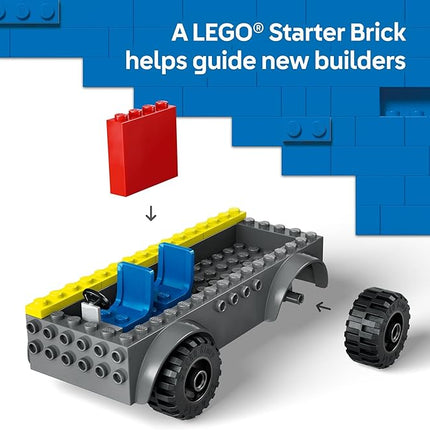 LEGO City Fire Ladder Truck Toddler Toy - Fire Truck Toy with 2 Firefighter Minifigures, Digital Guide for Boys and Girls, Ages 4+ - Learning, Educational Toy for Preschool - 60463