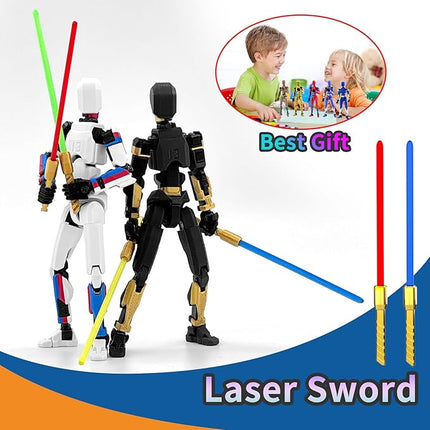5-Pack T13 Titan Action Figure Already Assembled, Multi-Colored Titan 13 Action Figure Set with Laser Saber 3D Printed T 13 Lucky Robo Dummy Nova 13 Action Figures, Figura de acción t13