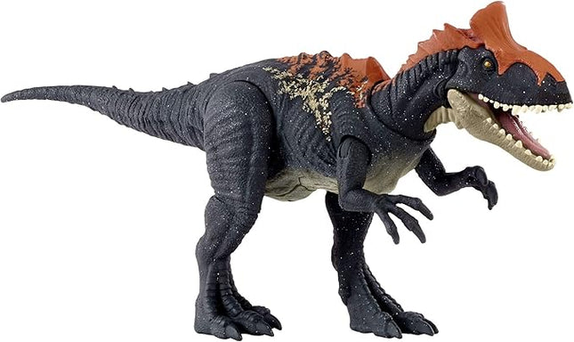 Jurassic World Toys Camp Cretaceous Sound Strike Cryolophosaurus Medium-size Dinosaur Figure, Strike Action, Sounds, Movable Joints, Ages 4 Years Old & Up