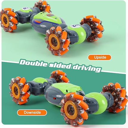 Gesture Sensing RC Stunt Car for Boys 6-12, 4WD Remote Control Toy With Lights Music, Best Birthday Gift for Kids, 2.4Ghz Hand Control Drift