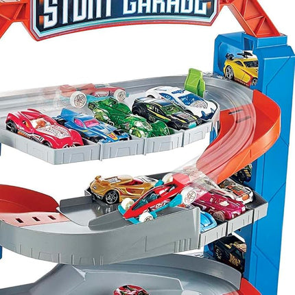 Hot Wheels City Stunt Garage Play Set Gift Idea for Ages 3 to 8 Years Elevator to Upper Levels Connects to Other Sets