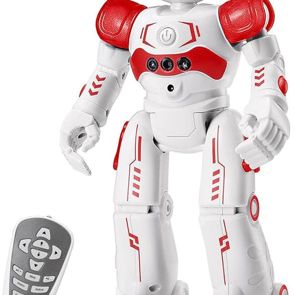 KingsDragon RC Robot Toys for Kids, Gesture & Sensing Programmable Remote Control Smart Robot for Age 3 4 5 6 7 8 Year Old Boys Girls Birthday Gift Present,Red