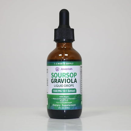2 Pack Soursop Graviola Leaf Extract Liquid Drops Supplement with Irish Sea Moss & Turmeric for Cellular Support, Immune System Boost, Liver Health, Soursop Bitters Liquid 60-Day Supply 4 FL OZ