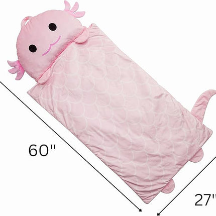 Kid's Nap Buddies Character Preschool Nap Mat, Toddler Sleeping Bag with Pillow for Daycare, Ages 3+